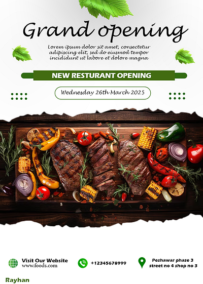 Resturant Opening banner awesomemenu banner branding food graphic design logo menu opening resturant