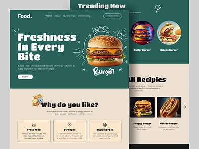 Food Delivery Service Website delightful meals delivery delivery service dinner fast food food food delivery application food delivery service food website graphic design lunch order web design