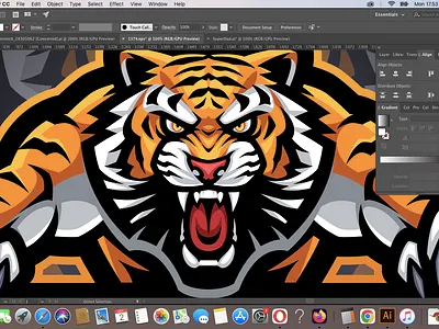 Wildness Tiger Esport Mascot Logo Design cheetah lion lion logo logo games mascot panther tiger tiger logo