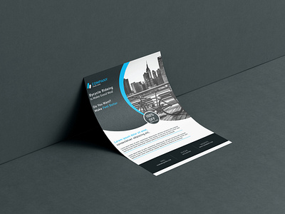 Corporate flyer template design - for your business typography