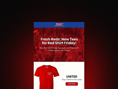 Red Shirt Friday | Newsletters apparel branding donations graphic design newsletter veterans