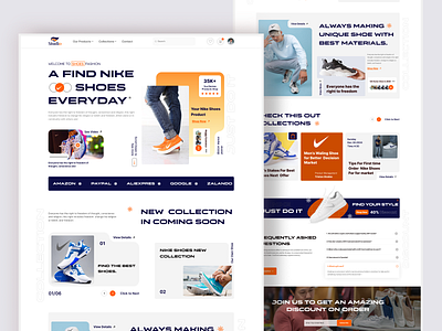 Nike - Shoes E-Commerce Website, Landing Page Design adidas landing page e commerce ecommerce footwear landing landing page landingpage minimalist nike running nike shoes nike website design online shop shoes shoes app shoes store shopify website sneakers sneakers landing page web design website