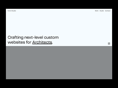 Farrol Studio: Portfolio animation architect branding design illustration portfolio typography ui web design