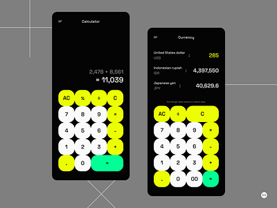 Calculator - Mobile App android application apps calculator currency design figma graphic graphic desgin graphic designer ios mobile app mobile app design mobile ui number ui ui design ui designer