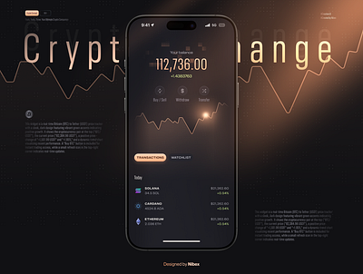 Crypto Exchange App 🪙💱 3d blockchain crypto cryptocurrecy cryptoexchange cryptotrading exchange dashboard financialtechnology glass morphism graphic design landing marketing website nft product trend ui ux