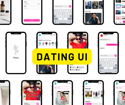 Dating UI App app branding dailyui design graphic design illustration logo ui ux vector