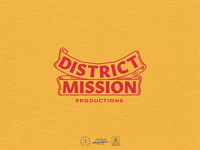 District Mission Productions Banner Logo banner brand design brand identity branding branding design classic font hand drawn hand lettering identity design lettering logo logo design retro type typeface typographic typogrpahy vintage visual identity