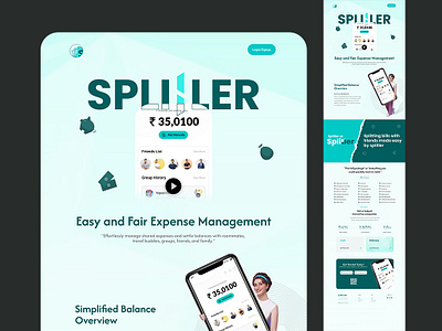 Splitler Template branding design flat illustration website design