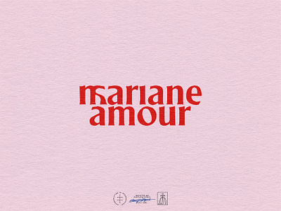 Mariane Amour Logo Concept brand design brand identity branding branding design clean hand drawn identity design logo logo design logodesign minimal minimalist minimalist logo minimalistic modern pink red simple vintage visual identity