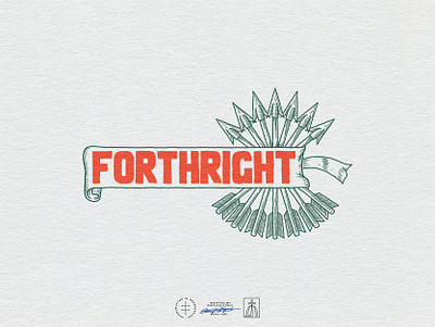 Forthright Digital Horizontal Logo bold brand design brand identity branding branding design bright font hand drawn identity design illustration illustrator lettering logo logo design logodesign type typeface typography vintage visual identity