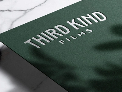 Third Kind Films Wordmark Logo Mockup brand design brand identity branding branding design font hand drawn identity design logo logo design logotype minimal mock up mockup simple type typeface typography vintage visual identity wordmark