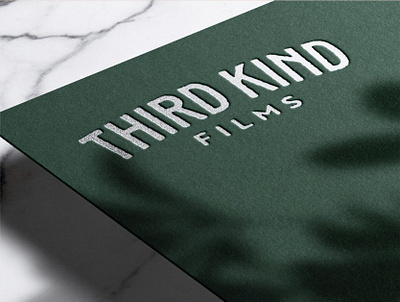 Third Kind Films Wordmark Logo Mockup brand design brand identity branding branding design font hand drawn identity design logo logo design logotype minimal mock up mockup simple type typeface typography vintage visual identity wordmark