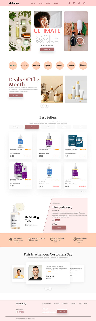 E-Commerce Beauty website beauty design e commerce figma uiux uiuxdesign