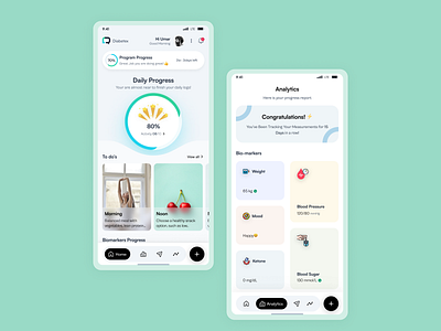 Mobile App UI/UX Design andriod conversion design thinking doctor in hand fitness health health and wellness illustration ios mobile app optimization personalized treatment protoyping routine management track daily progress ui user experince user interface ux