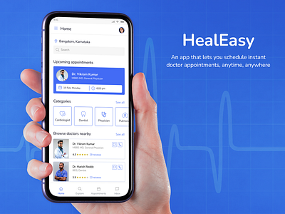 Healthcare Mobile App android app app ui design design doctor healthcare hospital ios iphone medical app medical appointments medicine medtech mobile mobile app mobile ui designer trending ui ui ux