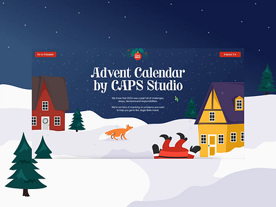 Advent Calendar website by CAPS Studio advent animation design graphic design illustration storytelling ui vector website