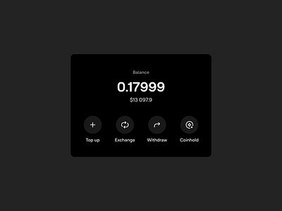 UI Component /Balance app balance banking component crypto cryptocurrency design finance interface mobile ui