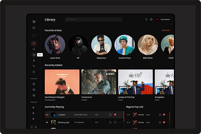 AltoPlay - Web App Music Player dashboard design figma music music app music player product design ui uiux web app