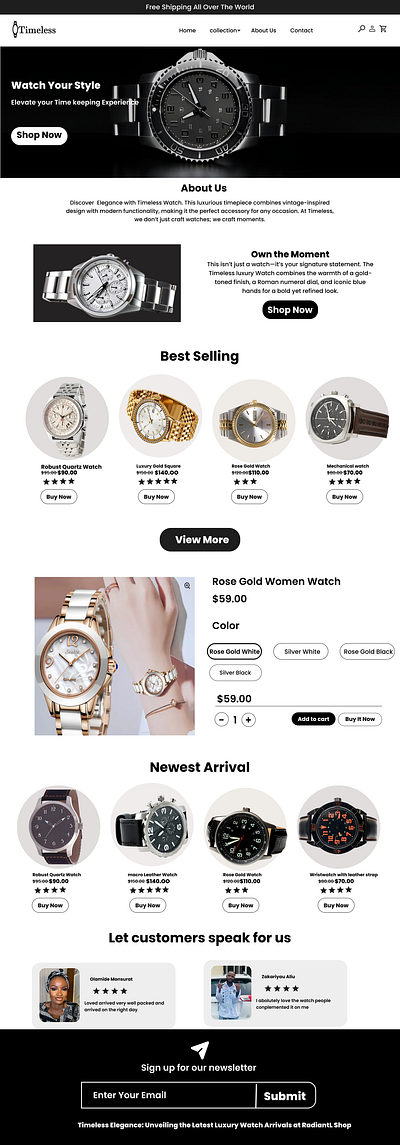 Ecommerce website landing page case study figma landing page ui ui ux user experience user interface ux