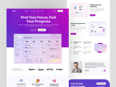 SaaS task management landing page design ecommerce landing page management project management saas saas task management saas web design saas website task management ui design web design website website design