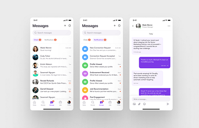 Messages & notification ui