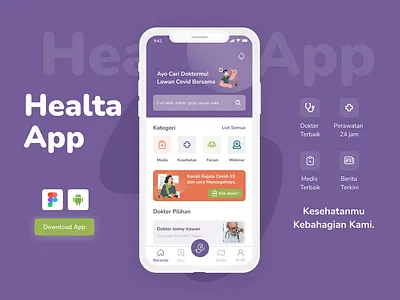 Healta App app design mobile ui ux