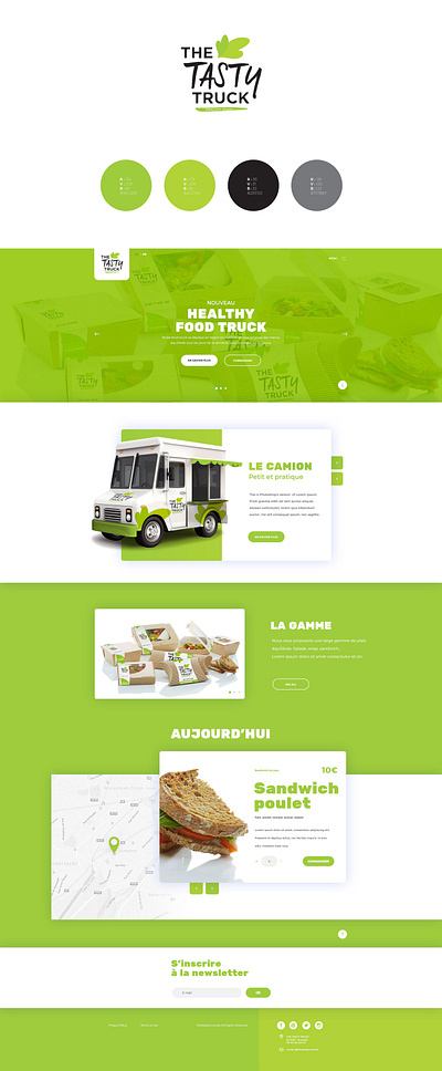 The tasty truck food truck logo ui webdesign