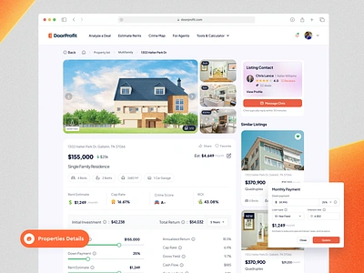 Redesign of DoorProfit – Real Estate Investment Platform 3d bangladesh branding business design design showcase illustration interactive design investment tools logo property investment platform real estate design responsive design saas service ui uiux design user centered design ux web app redesign