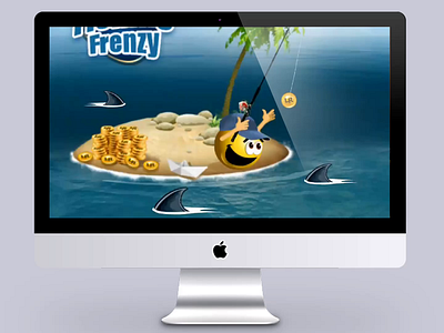 Fishing Frenzy - Facebook game animation branding graphic design motion graphics ui