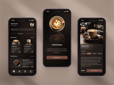 Coffee Shop App Design app app design coffee app coffee shop app ui