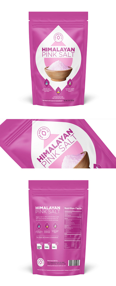 Himalayan Pink Salt Packaging Design 3d branding brandingdesign creativepackaging design graphic design graphicdesign healthproductdesign himalayanpinksalt illustration logo minimalistdesign modernpackaging motion graphics packagingdesign roductpackaging saltpackaging typography ui vector