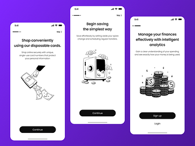 Finance Onboarding app application dailyui onboarding ui uidesign uiux uiuxdesign uxdesign