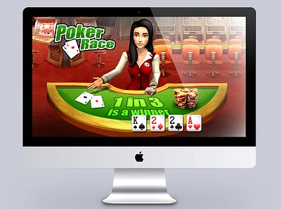 Poker Race - Facebook game animation branding graphic design motion graphics ui