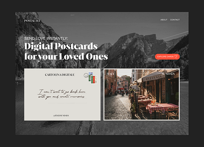 Digital Postcard design layout design ui design web design