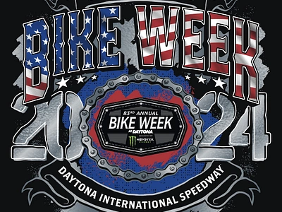 Bike Week 2024 Event Tee branding design graphic design illustration logo typography vector