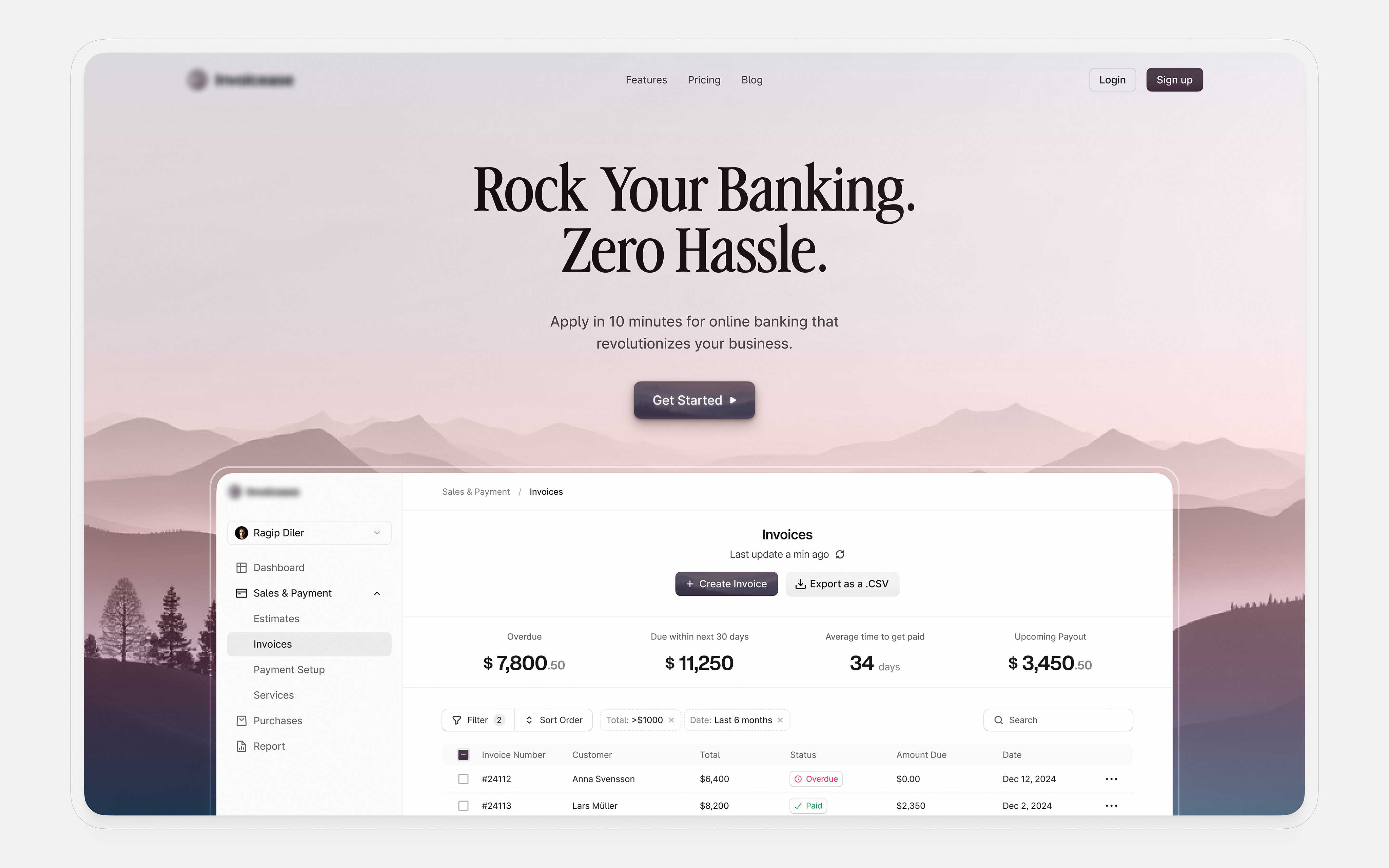 Example of Web & Product Design