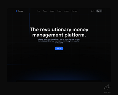 Concept Design for a Money Management Platform dark mode dashboard design figma fintech product design ui ux