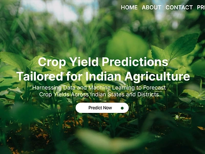 Crop Yield Website agricultural insights agriculture website crop prediction crop yield prediction customizable template data analysis data visualization farming technology figma template graphic design modern design responsive design ui uiux design