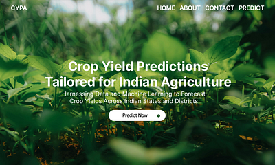 Crop Yield Website agricultural insights agriculture website crop prediction crop yield prediction customizable template data analysis data visualization farming technology figma template graphic design modern design responsive design ui uiux design