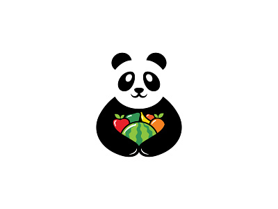 Panda Fruit - Logo Design logo panda fruit panda logo ryandamayoga rystarted