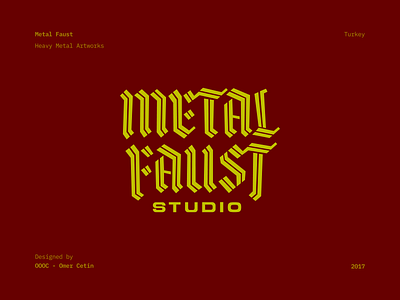 Metal Faust Studio Logo Design brand branding heavy metal logo logotype metal retro studio