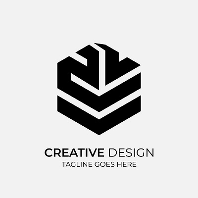 Geometric Monochrome Logo Design geometric illustration