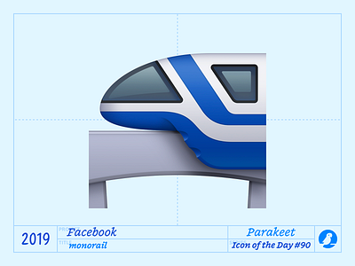 Icon of the Day #90 design disneyland emoji facebook icon icons illustration monorail train vector