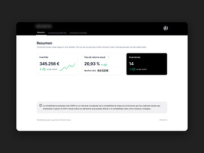 Investor dashboard - Fintech app black branding chart dashboard design enterprise graph internal internal tool investment investor private product stats tool ui website