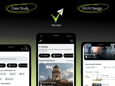 Trip Sync - Travel Itinerary Service - UX Case Study case study travel travel planner ux design