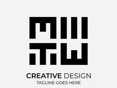 Creative Modern Monochrome Logo Design illustration