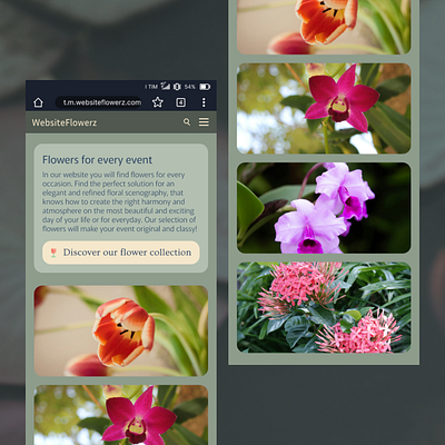 Flowers e-commmerce button colorful components dreamy e commerce flower gallery mobileui plantecommerce plants prompts websitemobile