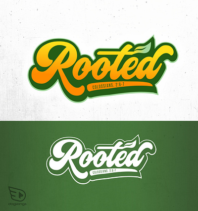 Logo concepts - youth group chipdavid dogwings logo root vector