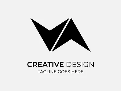 Creative VA Modern Monochrome Logo Design illustration va va logo