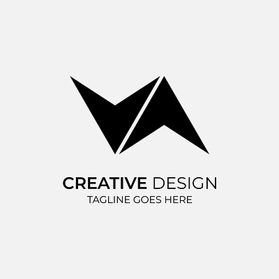 Creative VA Modern Monochrome Logo Design illustration va va logo